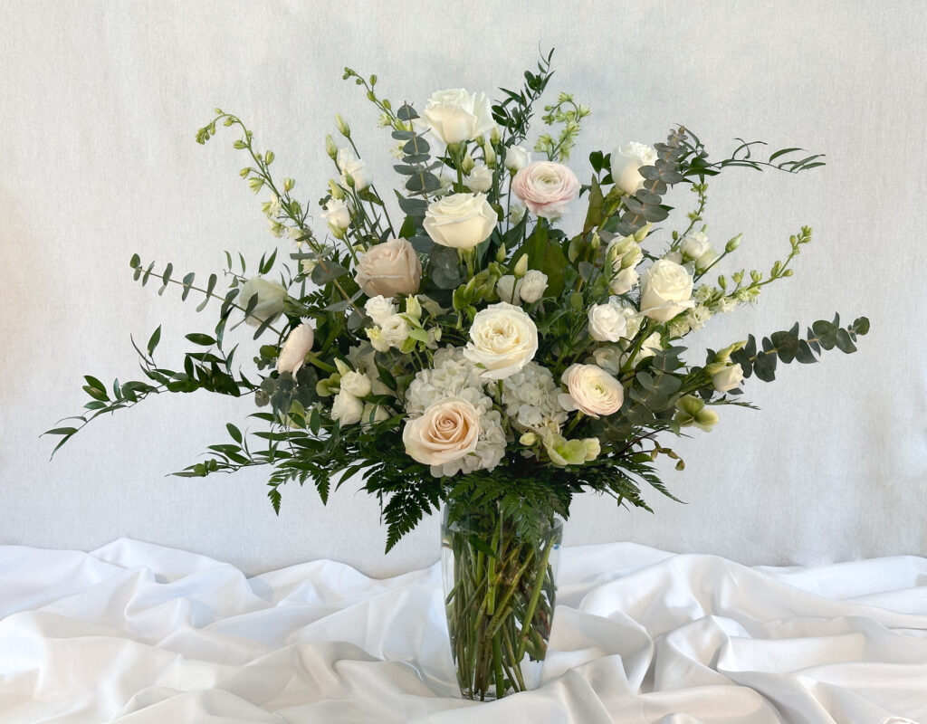 wedding ceremony arrangement florals